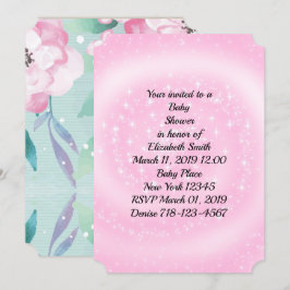 Invitación Baby Shower rosa