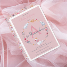 Baby shower rosa de cisne