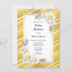 Invitación Baby Shower Rosa de oro