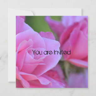 Invitación Baby Shower Rosa rosa