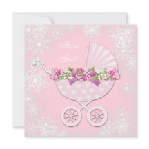 Baby Shower rosado de invierno Wonderland