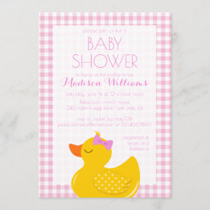 Invitación Baby Shower Rubber Ducky