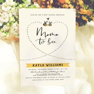 Invitación Baby Shower Rural para Mamá Abeja sin Género