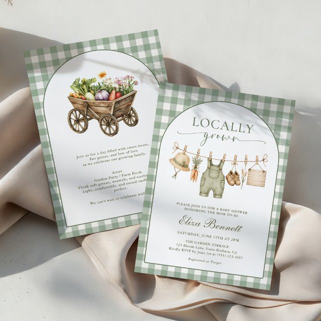 Invitación Baby Shower Rústico de Mercado de Granjeros de Pro (Subido por el creador)