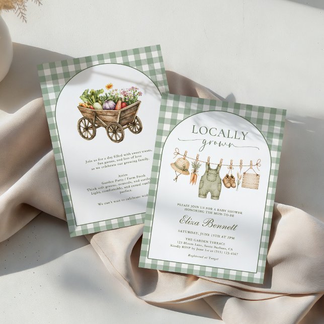 Invitación Baby Shower Rústico de Mercado de Granjeros de Pro (Subido por el creador)