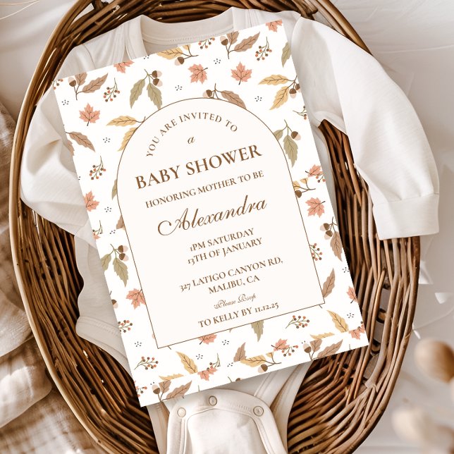 Invitación Baby Shower Rústico del Bosque (Subido por el creador)