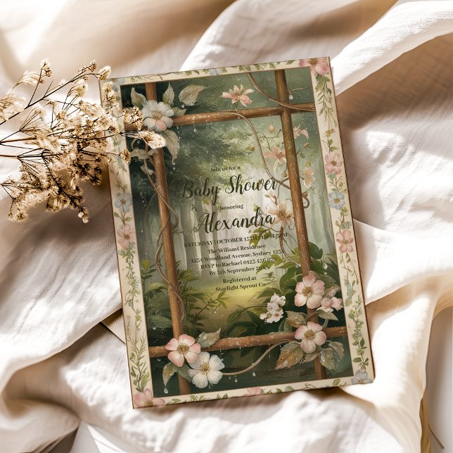 Invitación Baby Shower rústico forestal forestal (Subido por el creador)