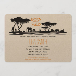 Invitación Baby Shower Safari