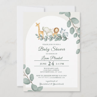 Invitación Baby Shower salvaje Jungle Safari