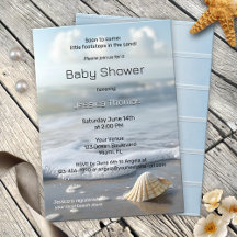 Baby Shower simple de Seashell Beach