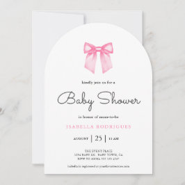 Invitación Baby Shower simple y moderna de color r