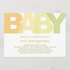 Invitación Baby Shower simple y moderna - Neutral