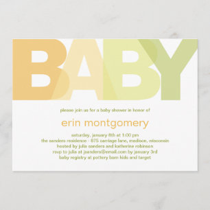 Invitación Baby Shower simple y moderna - Neutral