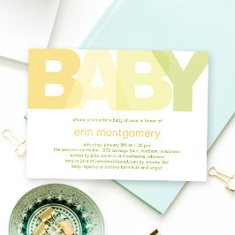 Invitación Baby Shower simple y moderna - Neutral