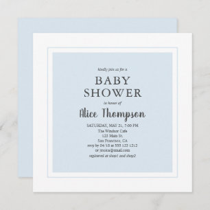 Invitación Baby Shower simple y moderno