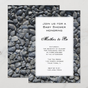 Invitación Baby Shower Smooth Pebbles