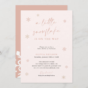 Invitación Baby Shower Snowflake   Boho Winter Wonderland