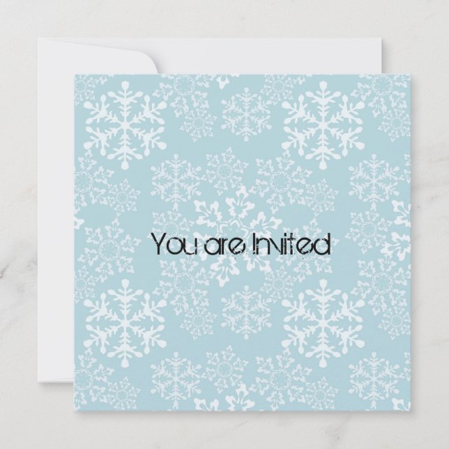 Invitación Baby Shower Snowflakes (Anverso)