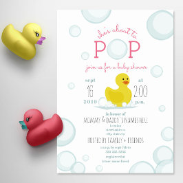 Invitación Baby Shower Sobre Burbujas De Pato De Goma