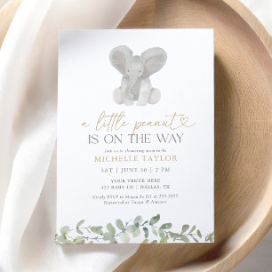 Invitación Baby Shower sobre la vegetación del pequeño cacahu