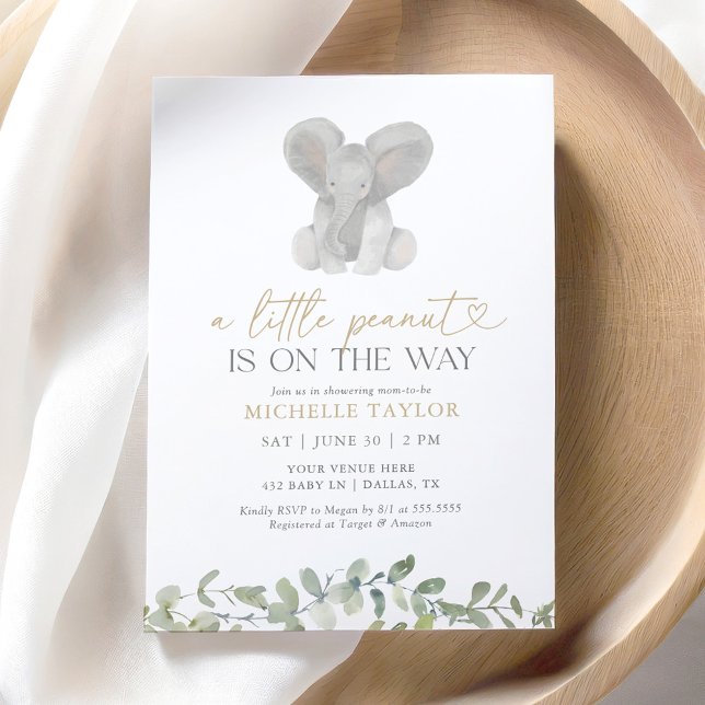 Invitación Baby Shower sobre la vegetación del pequeño cacahu (Subido por el creador)