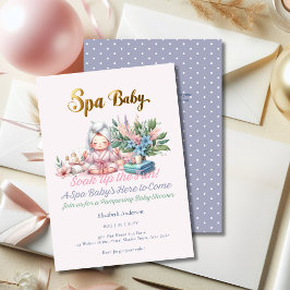Invitación Baby Shower Spa - Pamper Day Pastel Shades