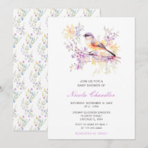 Baby Shower Spring Cute Bird