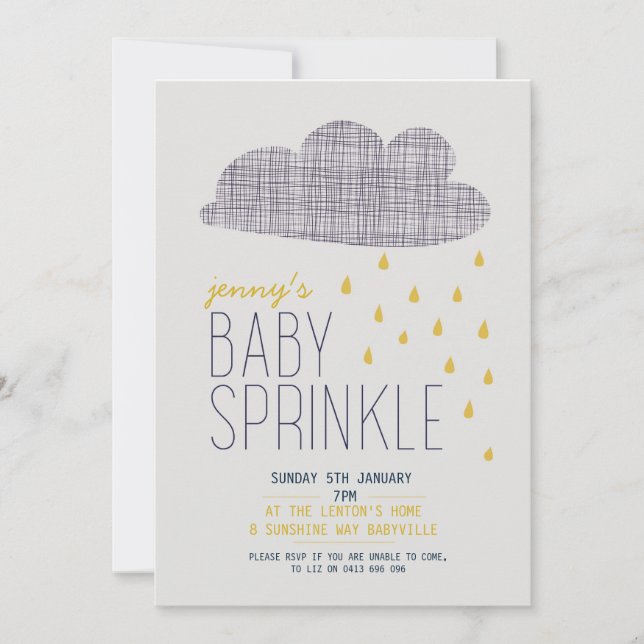 Invitación Baby Shower SPRINKLE INVITATION (Anverso)