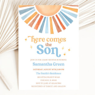 Invitación Baby Shower Sunshine editable aquí