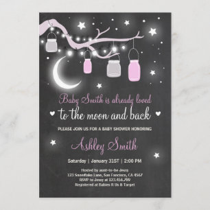 Invitación Baby Shower te ama hasta el chica de la ducha de l
