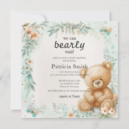 Invitación Baby Shower Teddy Bear