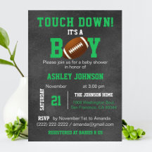 Baby Shower, tema de fútbol de Chalkboard personal