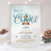 Baby Shower, tema del invierno en el globo de niev