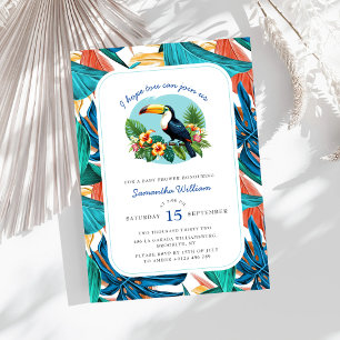 Invitación Baby Shower Toucan Tropical Vibrant Summers