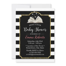 Baby Shower trae una solicitud de libros con franj