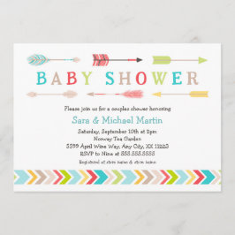 Invitación Baby Shower tribal invita a un género neutral