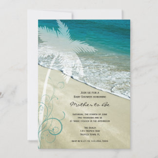 Invitación Baby Shower Tropical Beach