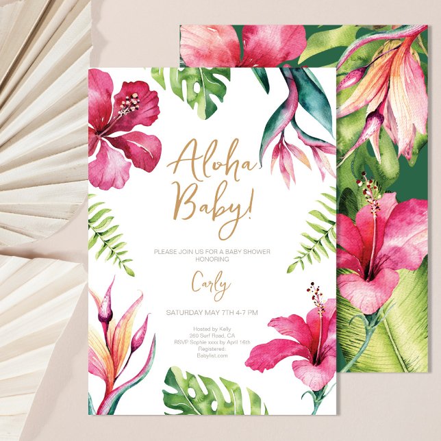 Invitación Baby Shower tropical de verano (Subido por el creador)