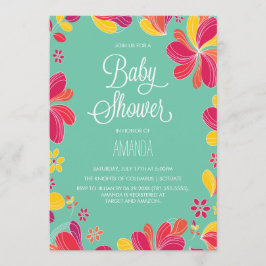 Invitación Baby Shower tropical luau de Hawái