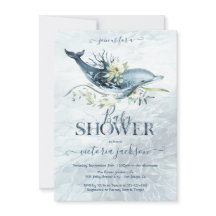 Baby Shower Tropical Ocean Dolphin