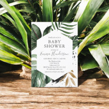 Baby Shower Tropical Summer Greenery