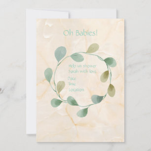Invitación Baby Shower Twin Oh Babies