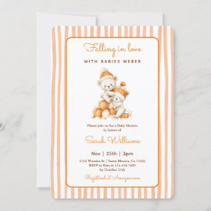 Invitación Baby Shower Twin Pumpkin