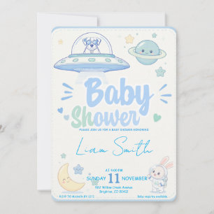 Invitación Baby Shower -UFO Pets-