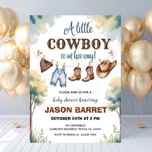 Invitación Baby Shower "Un niñito está en camino"