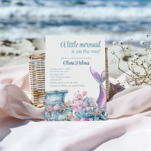Invitación Baby Shower "Una sirenita está en camino"