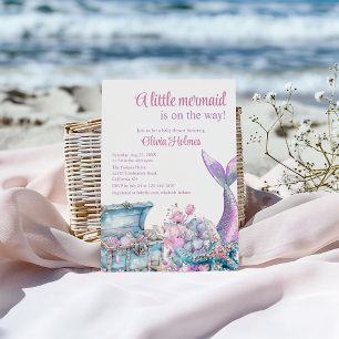 Invitación Baby Shower "Una sirenita está en camino"