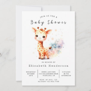 Invitación Baby Shower único de jirafa en línea