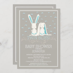 Invitación Baby Shower único de primavera de los chicos de TW