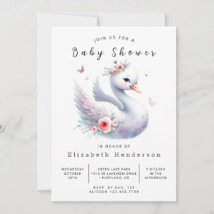 Invitación Baby Shower unico de Swan en línea